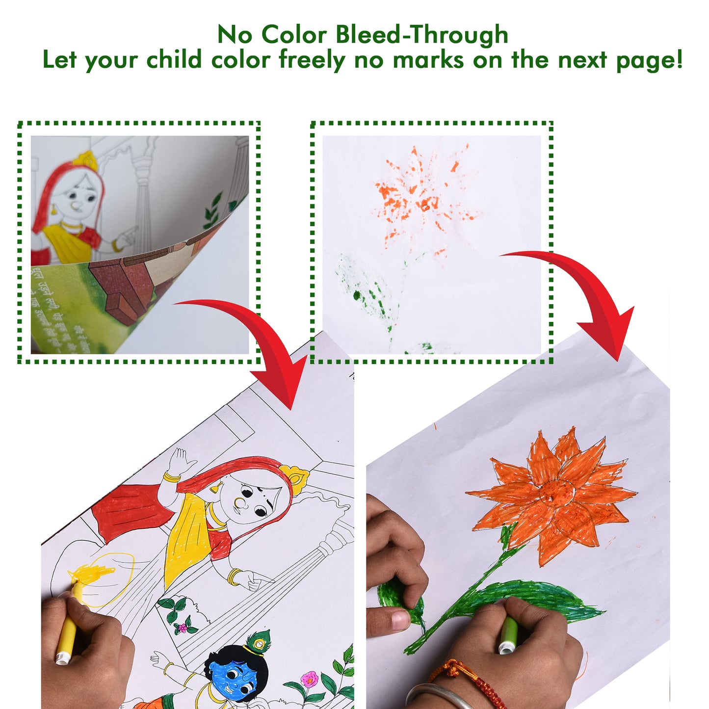 Pack of 2 Books | My First Jumbo Little Krishna (Part 1 and Part 2) Drawing, Reading & Coloring Book for Kids (Ages 4-12), Thick Paper for Paint colors, Crayons & Sketch Pens (Paperback, Imagine Books)