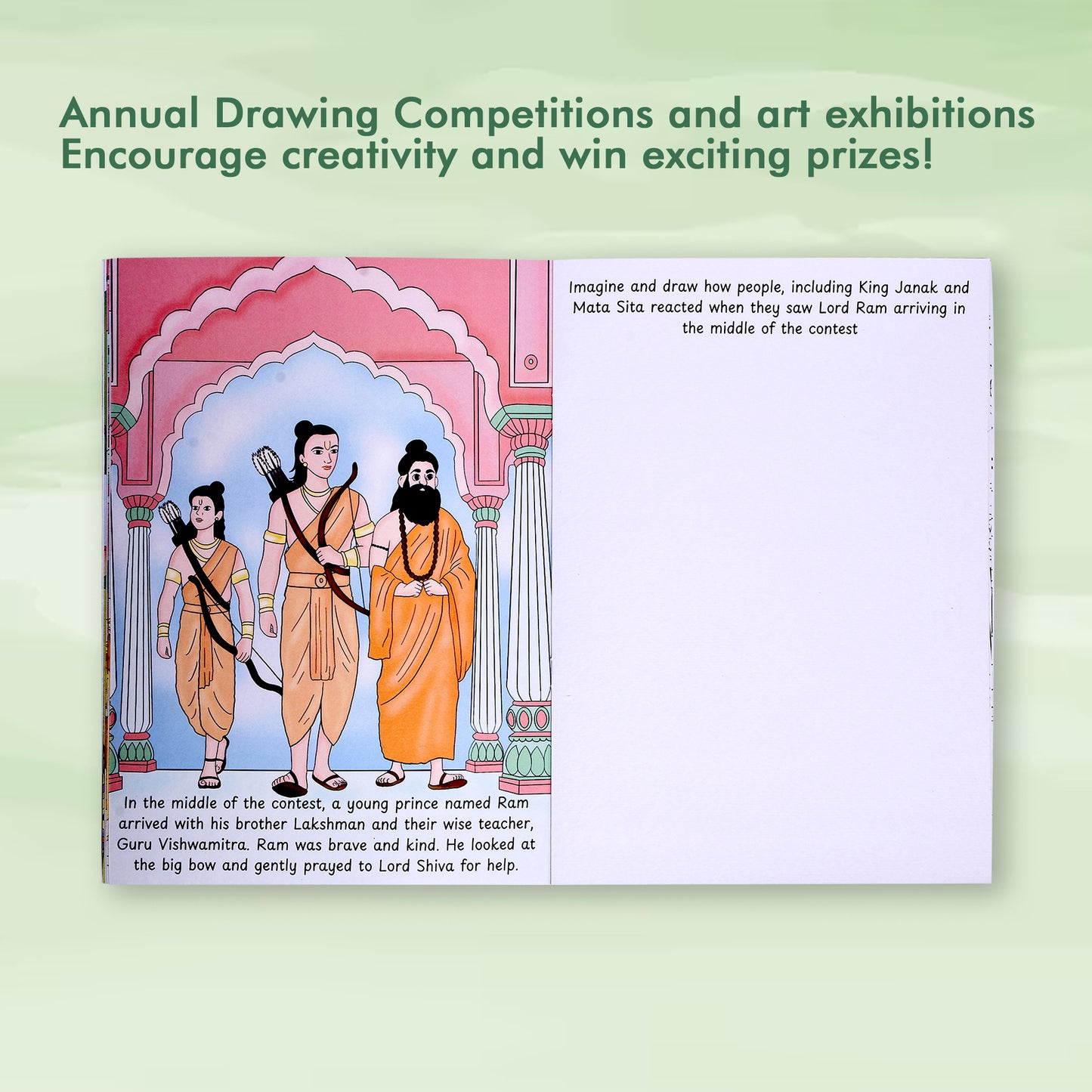 My First Jumbo Shree Ram (Pt.1) Drawing, Reading & Coloring Book for Kids (Ages 4-12), Thick Paper for Paint colors, Crayons & Sketch Pens | Ramayan - Sita Swayamwar (Paperback, Imagine Books)