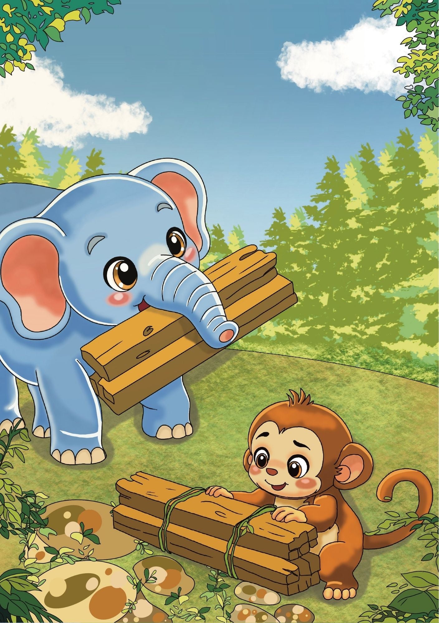Pippy Poppy Crosses the Broken Bridge – Moral Story Book for Kids | Values, Courage & Asking for Help | Picture Story Book | Simple Short story (Ages 3–8)