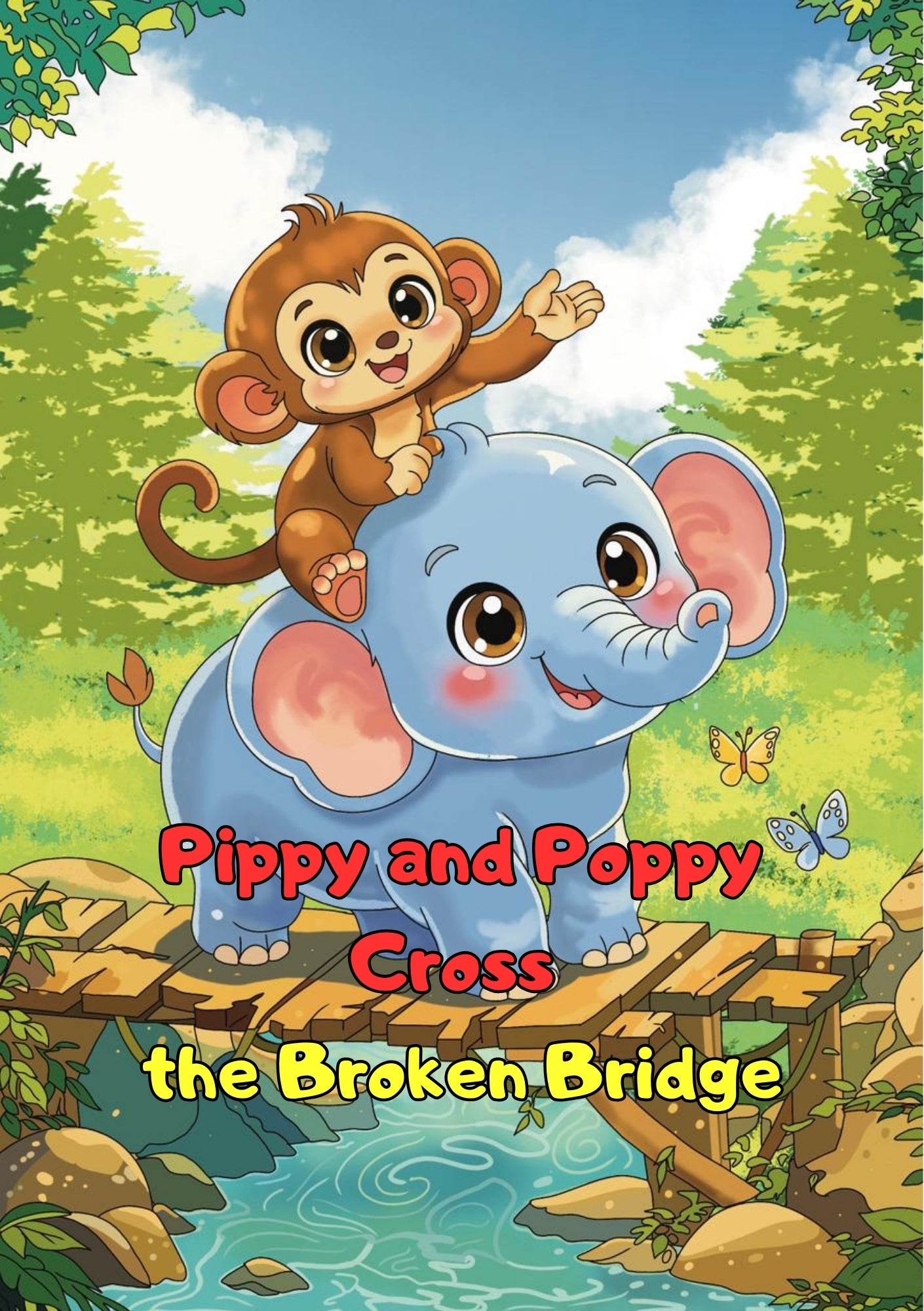 Pippy Poppy Crosses the Broken Bridge – Moral Story Book for Kids | Values, Courage & Asking for Help | Picture Story Book | Simple Short story (Ages 3–8)