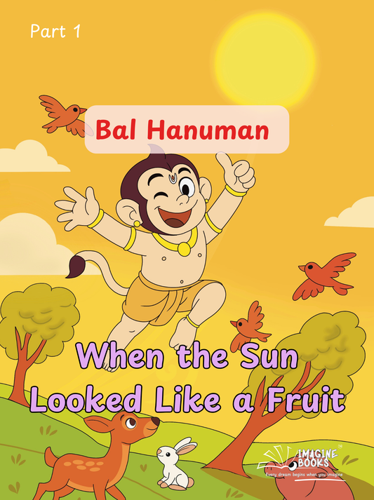 Bal Hanuman (Pt.1) Storybook & Coloring Book for Kids (Ages 4-12), Thick Paper for Paint colors, Crayons & Sketch Pens